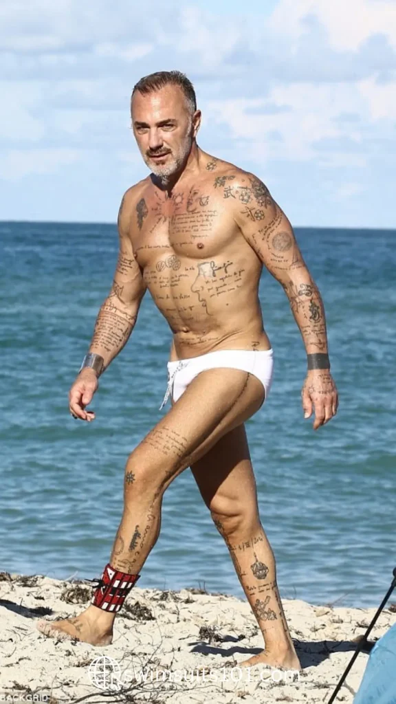 Gianluca Vacchi in a Speedo