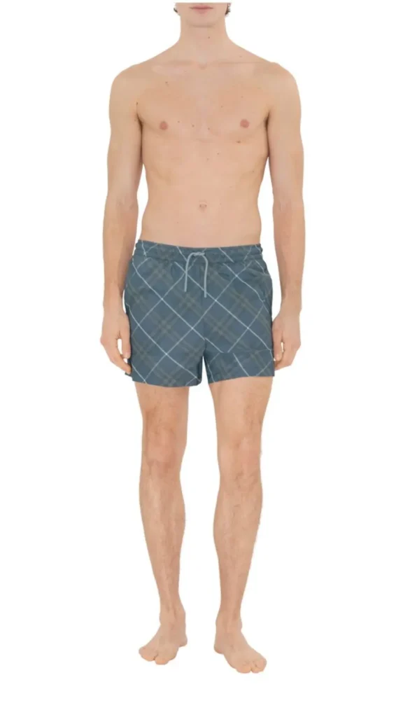 Square-cut swim shorts